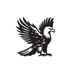 Silhouette of an eagle, silhouette of a flying bird., vector eagles collection