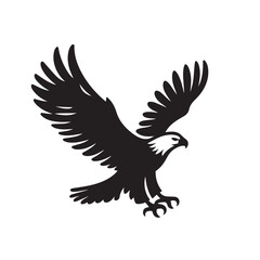Silhouette of an eagle, silhouette of a flying bird., vector eagles collection