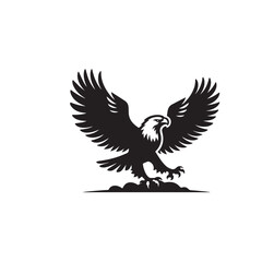 Silhouette of an eagle, silhouette of a flying bird., vector eagles collection