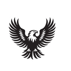 Silhouette of an eagle, silhouette of a flying bird., vector eagles collection
