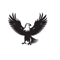 Silhouette of an eagle, silhouette of a flying bird., vector eagles collection