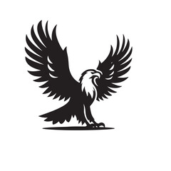 Silhouette of an eagle, silhouette of a flying bird., vector eagles collection
