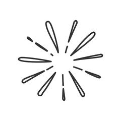 Hand drawn water splash explosion isolated vector illustration.