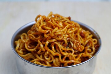 Korean spicy chicken flavor instant ramen noodles