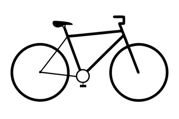 bicycle silhouette icon vector illustration on white background.