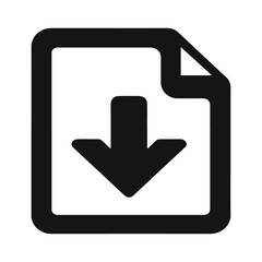 Document download button vector icon design