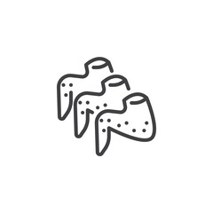 Chicken Wings line icon