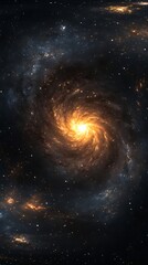 Obraz premium Spiral Galaxy Illustration - Cosmic Whirlpool of Stars