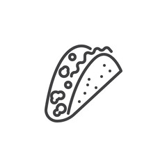 Taco line icon