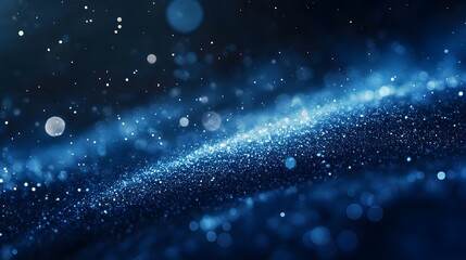 Obraz premium Abstract Blue Glitter with Bokeh Lights