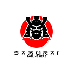 Samurai vector illustration. Samurai logo. Ronin logo.