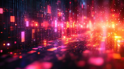 Fototapeta premium A graph-based 3D illustration of technology and data, representing digital visualization in an abstract format.
