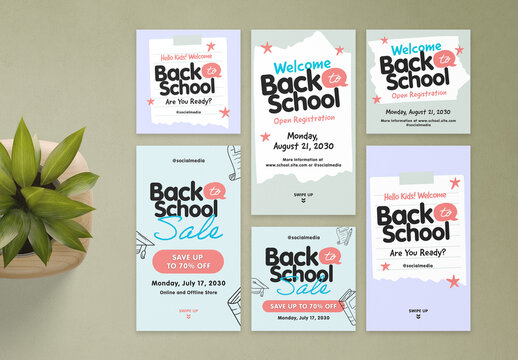 Back to School Sale Promotion Instagram Template
