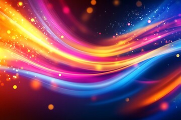 abstract background with glowing lights. Generative AI