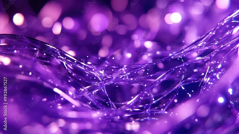 Poster vibrant purple abstract plexus backdrop created with computer graphics in a three dimensional render