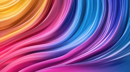 Vibrant digital backdrop featuring flowing curved lines in various colors Illustration