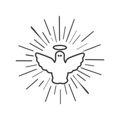 Pentecost poster design for print or use as card, flyer or T shirt	