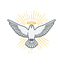 Pentecost poster design for print or use as card, flyer or T shirt	