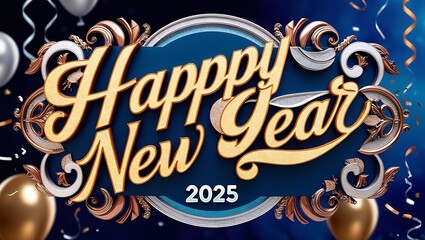 Celebrate the arrival of 2025 with a stunning Happy New Year 2025 image set against a breathtaking view. The words “Happy New Year 2025” are beautifully written in a natural or urban landscape