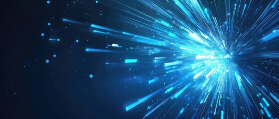 Fototapeta premium Futuristic abstract background with glowing rays ideal for business web design print materials or presentations