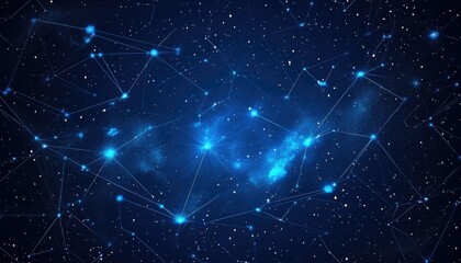 Fototapeta premium Light blue 2D cartoon template featuring space stars Modern abstract design showcasing the Big Dipper ideal for cosmic background illustrations