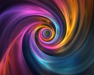 Vibrant fractal swirl design digital art for innovative graphic projects