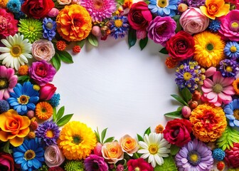 Elegant Floral Oval Border Design for Invitations, Greeting Cards, and Decorative Projects