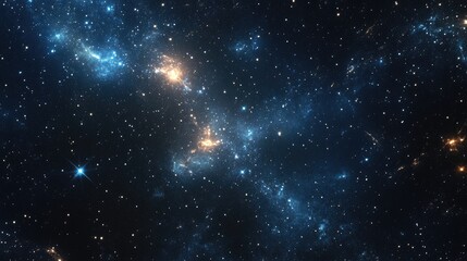 Naklejka premium Star filled night sky with a stunning display of stars and celestial beauty