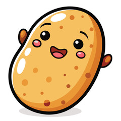 Fototapeta premium Potato clipart cartoon style vector illustration