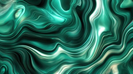 Obraz premium Abstract digital background featuring creative curved lines with a malachite motif Illustration