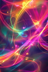Obraz premium Abstract background featuring twisted light fiber effects with vibrant liquid colors