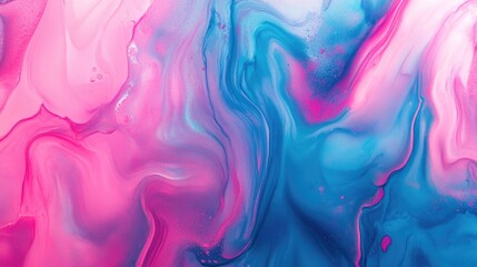 Obraz premium Hypnotic Frame with Trippy Alcohol Ink Captivating Nightlife Theme Vibrant Multicolor Background Glowing Grey Template Artistic Hallucination Imagery in Pink and Blue