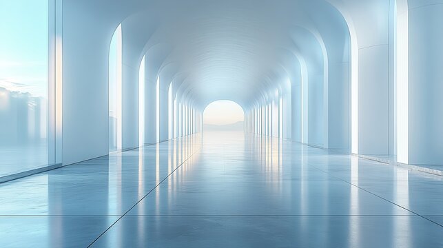 A minimalist architectural technology background with a clean white industrial design, perfect for modern tech themes. - Powered by Adobe