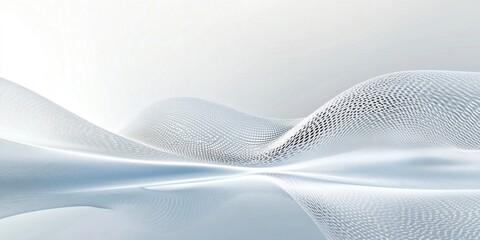 Fototapeta premium Contemporary Technology Backdrop featuring a White Fractal Horizon