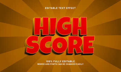 high score editable text effects with a happy and colorful theme