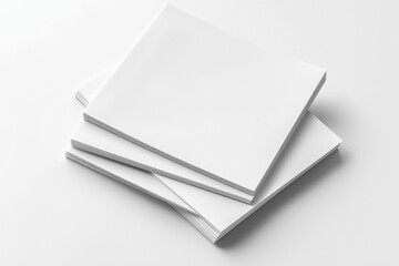 Blank A4 Stacked Paper Mockup isolated created with Generative AI