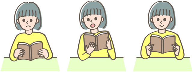 本を読み込む人