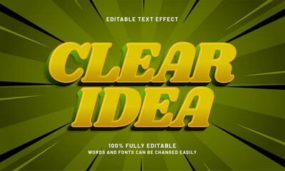 clear idea editable text effects with a simple and modern theme