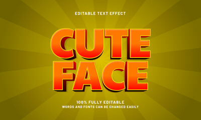 cute face editable text effects with a happy kids and joyful theme