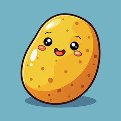 Fototapeta premium Potato clipart cartoon style vector illustration