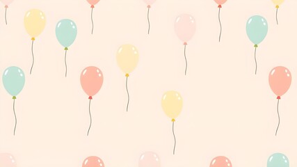 Colorful Balloons on Soft Background