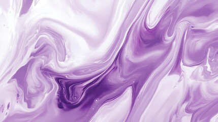 Obraz premium Soft lilac and white paint swirls blend together creating a serene abstract texture perfect for backgrounds