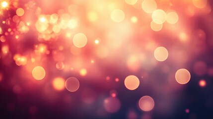 Fototapeta premium An abstract backdrop showcasing gentle pink and gold bokeh lights producing a warm dreamy atmosphere ideal for celebratory themes