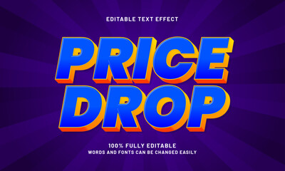 price drop editable text effects with a promo and discount theme