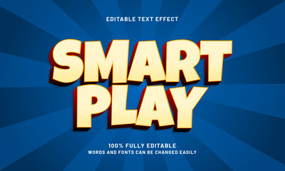 smart play editable text effects with a happy and colorful theme