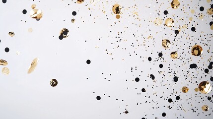 Chic New Year's Eve poster template featuring stylish typography and festive confetti on a clean white backdrop, perfect for personalized celebrations.