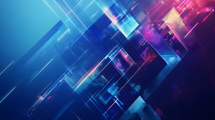 blue geometric shape abstract technology background. 