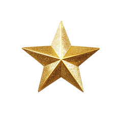 Fototapeta premium Golden star icon isolated on white background. clipping path