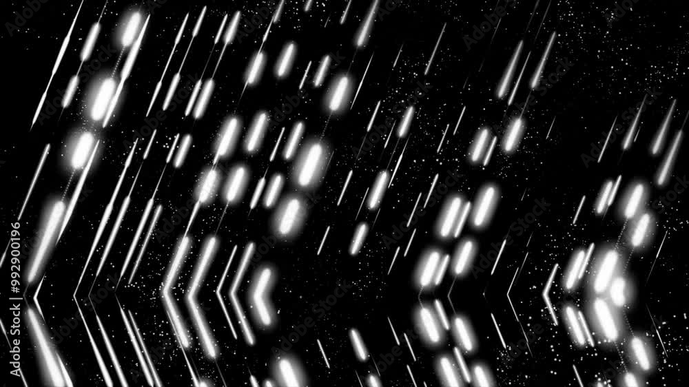 Poster abstract motion graphics animated line background. black and white christmas abstract particles dot 