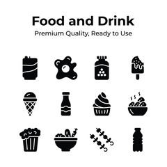 This icon set brings a mix of flavors of meal to life